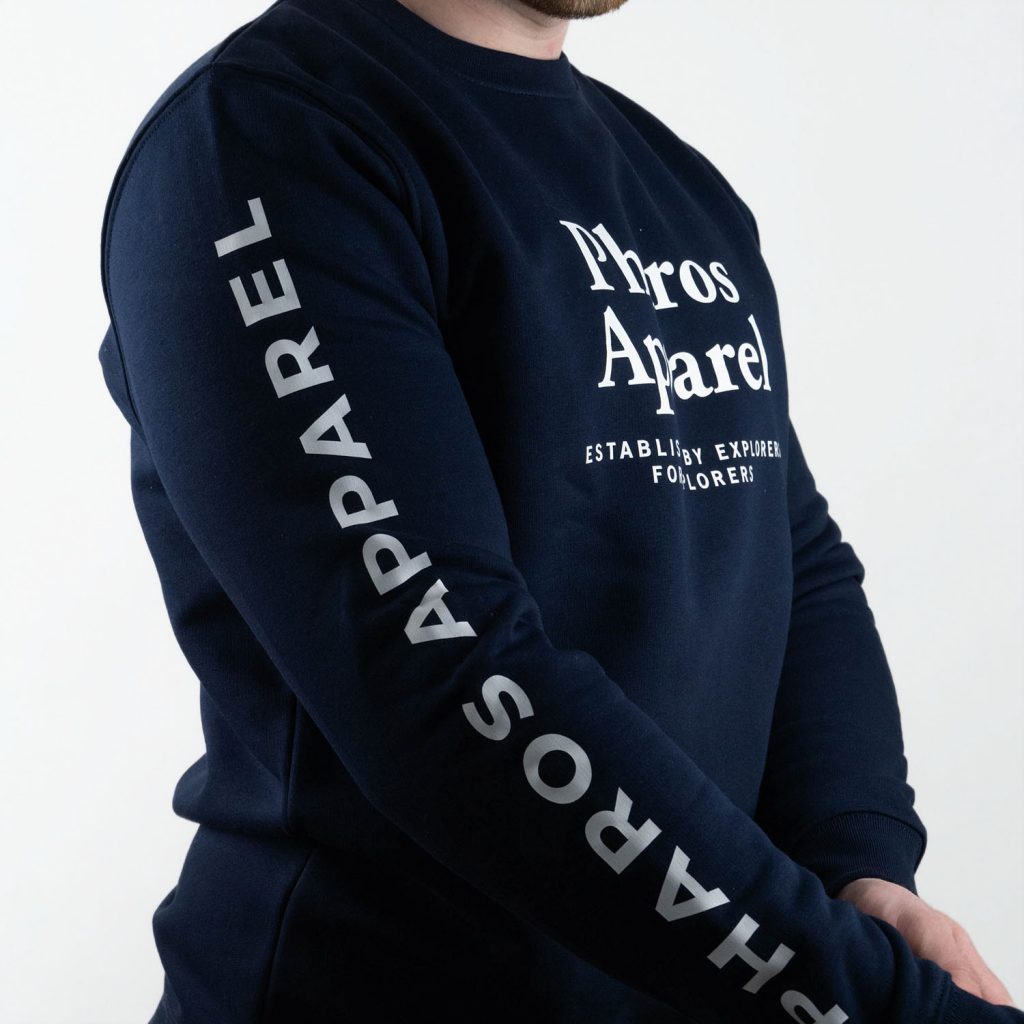 By Explorers For Explorers Sweatshirt in Navy Blue | Pharos Apparel